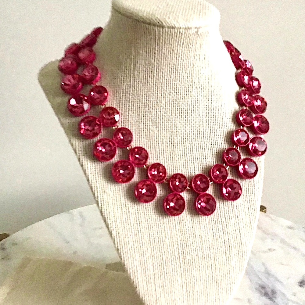 J.Crew Statement Necklace Gemstones Brûlée Crystals New With Tag - Picture 4 of 8